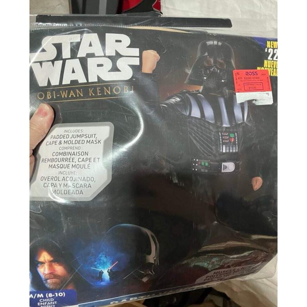 Star Wars Darth Vader Child’s Medium (8-10) Costume, New